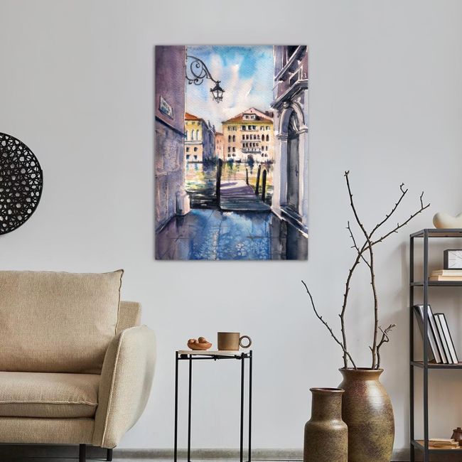 Venice architecture watercolor πίνακας σε καμβά