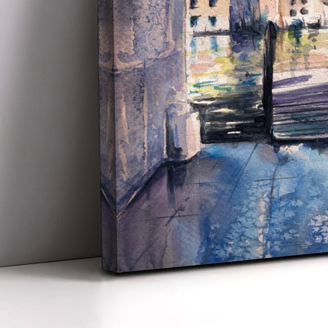 Venice architecture watercolor πίνακας σε καμβά