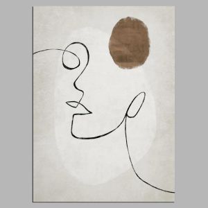 Abstract face Line art, poster 2