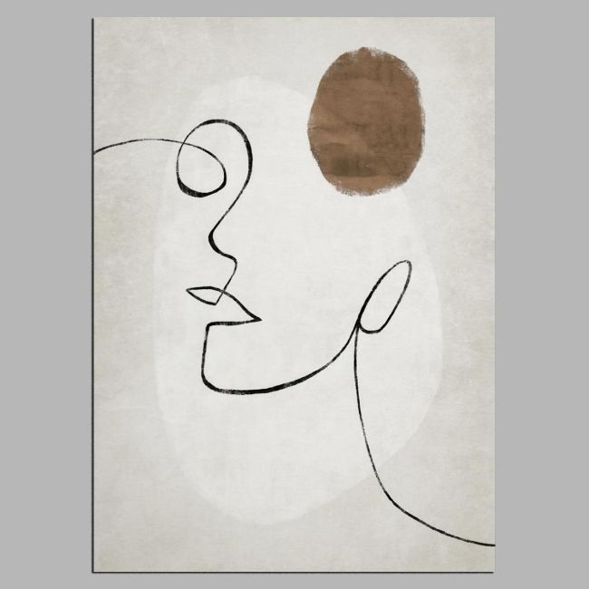Abstract face Line art, αφίσα, κάδρο
