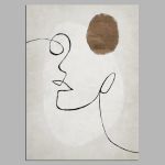 Abstract face Line art, αφίσα, κάδρο