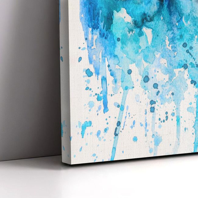 Canvas print Two little blue parrots