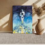 Canvas print Woman in the night