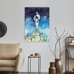 Canvas print Woman in the night