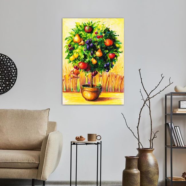Πίνακας σε καμβά Δεντράκι, Tree with fruits