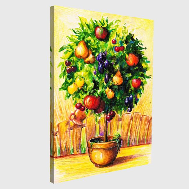 Πίνακας σε καμβά Δεντράκι, Tree with fruits
