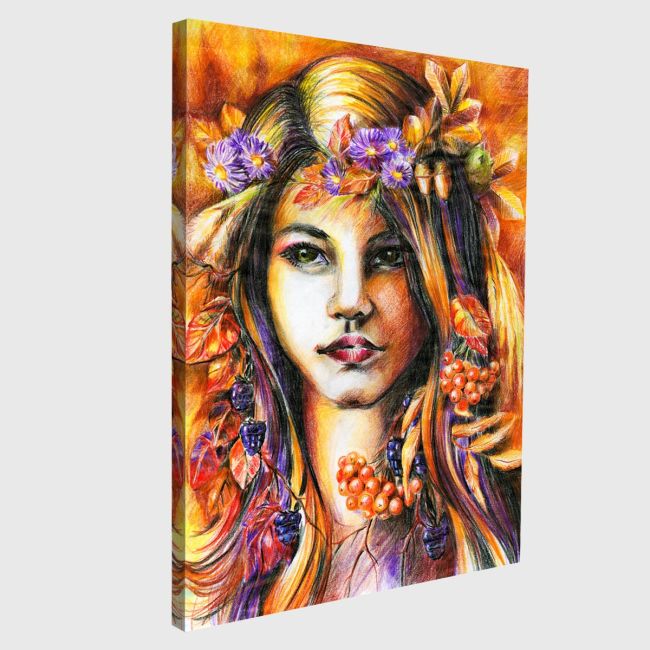 Πίνακας σε καμβά Autumn girl