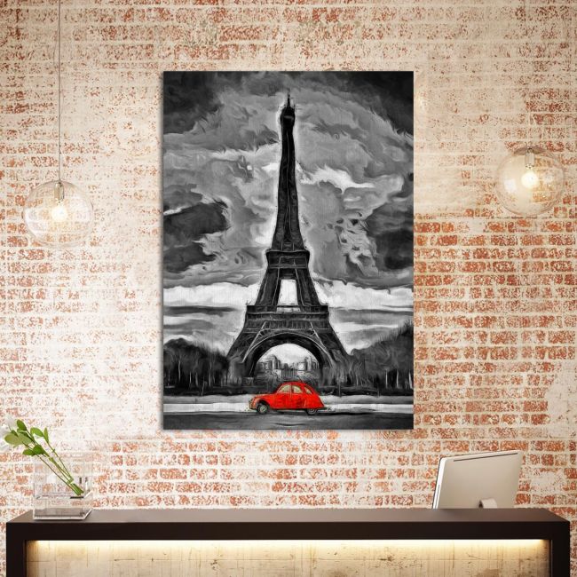 Πίνακας σε καμβά Παρίσι, Eiffel tower proposal II