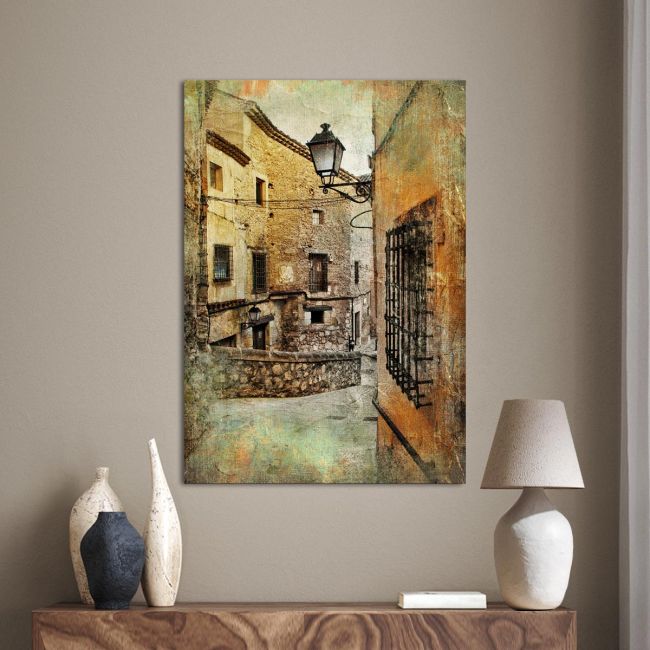 Canvas print Streets of medieval Spain