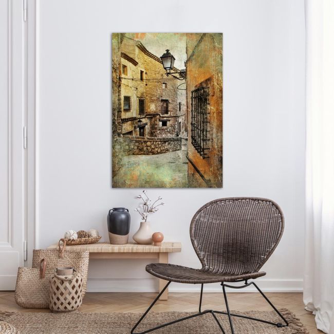 Canvas print Streets of medieval Spain