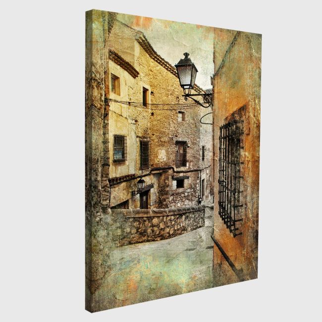 Canvas print Streets of medieval Spain