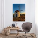 Πίνακας σε καμβά Αμοργός, Windmill In Amorgos