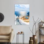 Canvas print Santorini panorama
