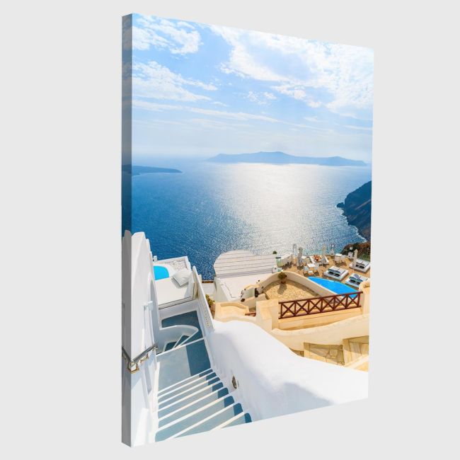 Canvas print Santorini panorama