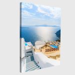Canvas print Santorini panorama