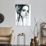 Πίνακας σε καμβά Watercolor girl I