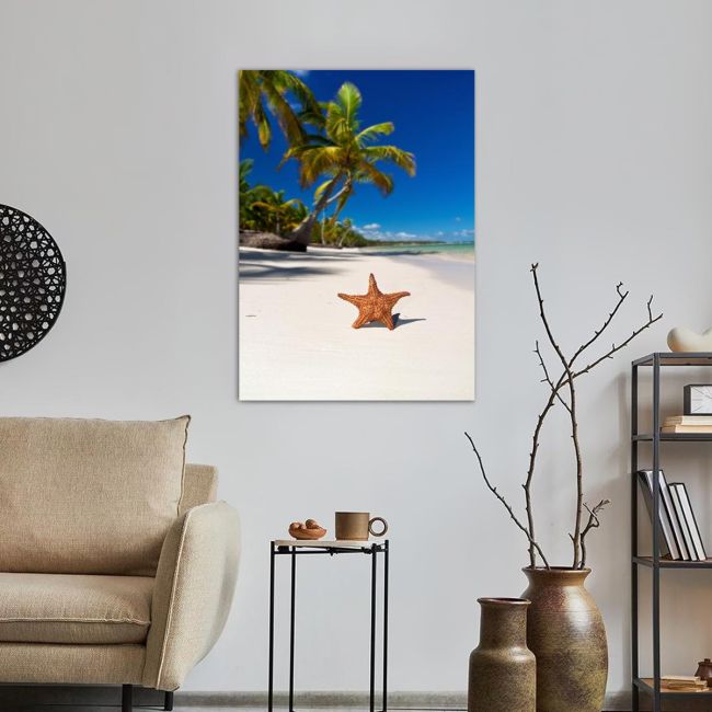 Πίνακας σε καμβά Καραϊβική, Starfish on caribbean sea beach