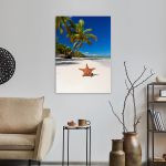 Πίνακας σε καμβά Καραϊβική, Starfish on caribbean sea beach