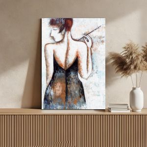 Πίνακας σε καμβά Smoking lady