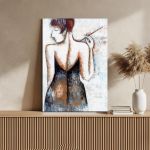 Canvas print Smoking lady