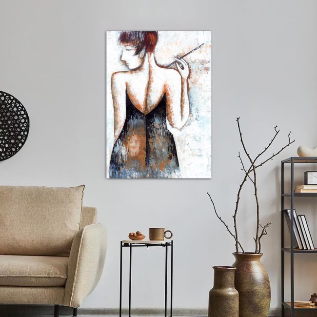 Πίνακας σε καμβά Smoking lady