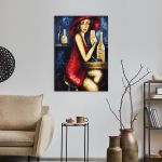 Πίνακας σε καμβά Elegant lady I