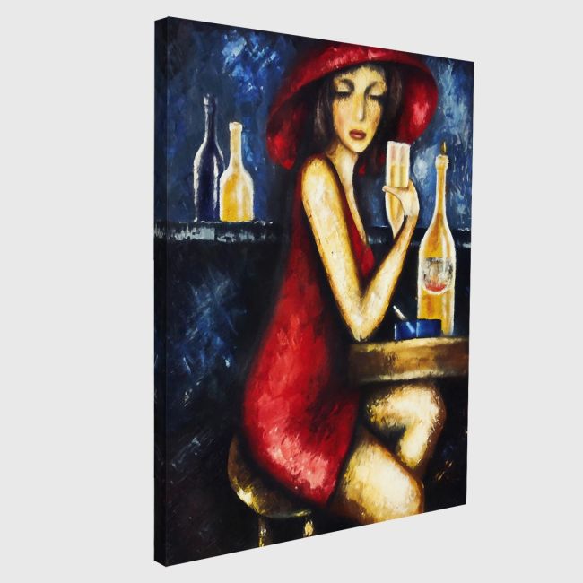 Πίνακας σε καμβά Elegant lady I