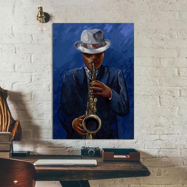Canvas printSaxophone player