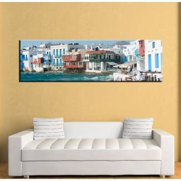 Πίνακας σε καμβά Mykonos little Venice, πανοραμικός