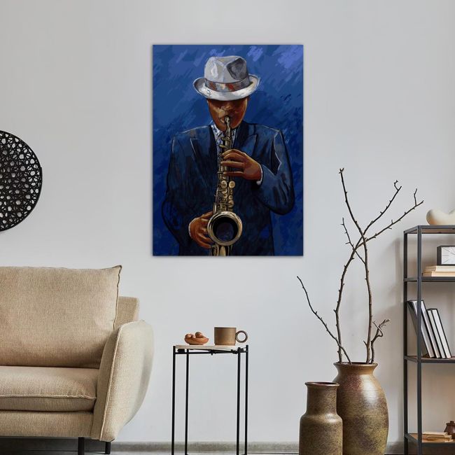 Πίνακας σε καμβά Μουσική, Saxophone player