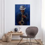 Πίνακας σε καμβά Μουσική, Saxophone player