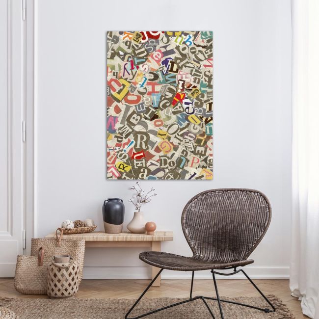 Canvas print Newspaper letters
