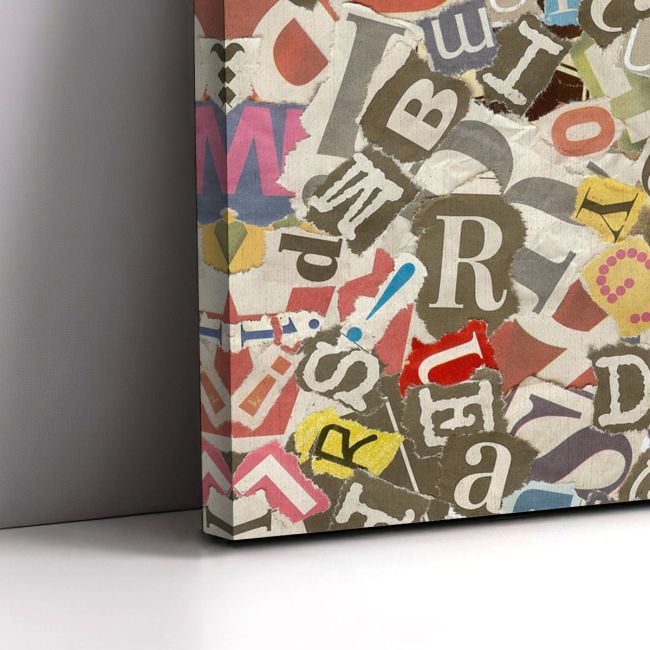 Canvas print Newspaper letters