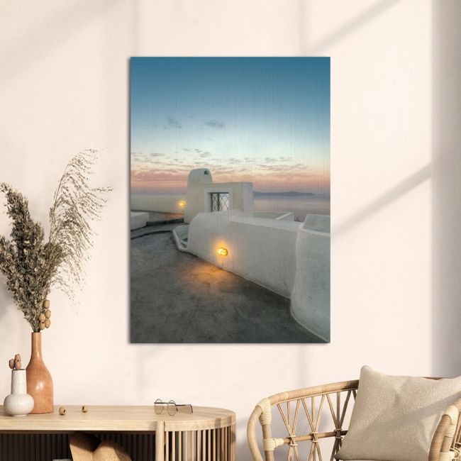 Canvas print Sunset, Santorini