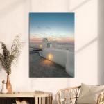 Canvas print Sunset, Santorini