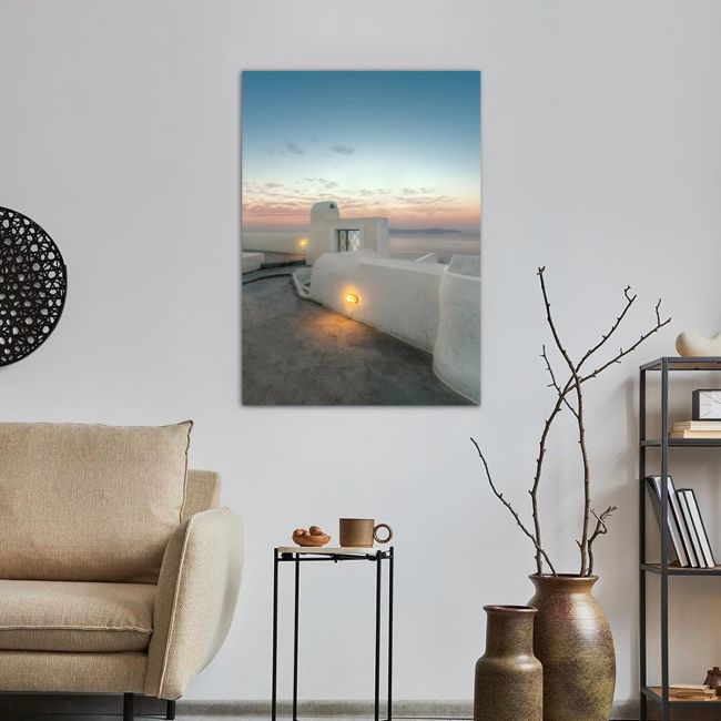 Canvas print Sunset, Santorini