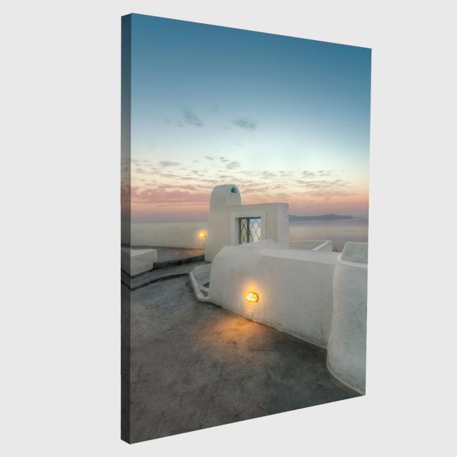 Canvas print Sunset, Santorini