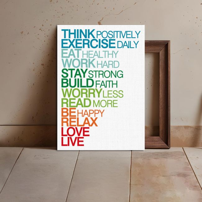 Πίνακας σε καμβά Think positively