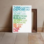 Πίνακας σε καμβά Think positively