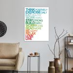 Πίνακας σε καμβά Think positively