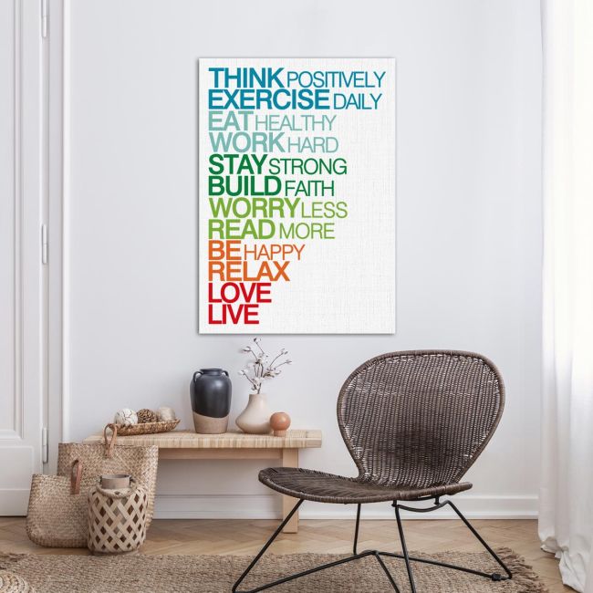Πίνακας σε καμβά Think positively