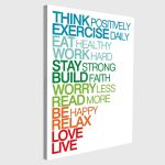 Πίνακας σε καμβά Think positively