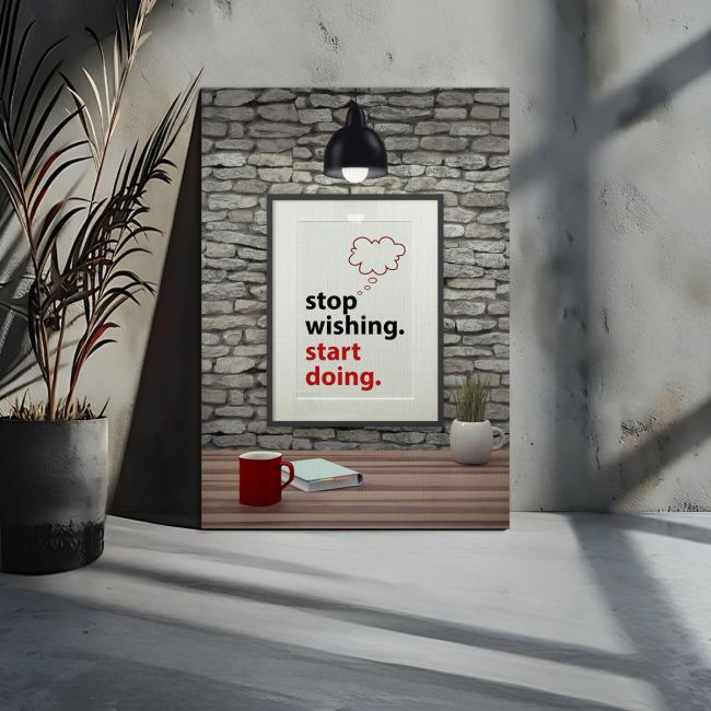 Canvas print Stop wishing
