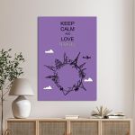 Πίνακας σε καμβά Keep Calm and love travel