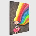 Πίνακας σε καμβά Ουράνιο τόξο, Rainbow girl