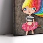 Πίνακας σε καμβά Ουράνιο τόξο, Rainbow girl
