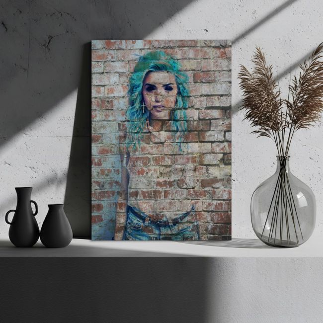 Πίνακας σε καμβά Girl on the wall