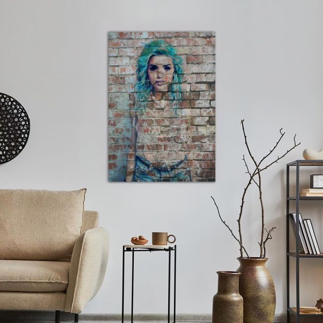 Πίνακας σε καμβά Girl on the wall