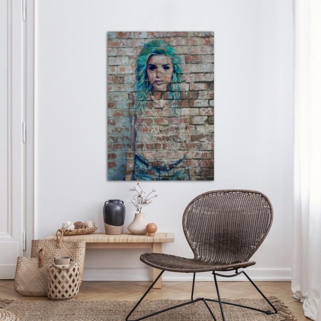 Πίνακας σε καμβά Girl on the wall