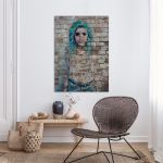 Πίνακας σε καμβά Girl on the wall